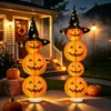 Set de 26 nuevas decoraciones de Halloween transfronterizas, con creativas linternas de papel de cabeza de calabaza y pilares decorativos