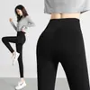 Pantalones Barbie Talla Grande para Mujer Cintura Alta Alta Elasticidad Adelgazantes Lavados Imitación de Mezclilla Skinny Pantalones Exteriores Adelgazantes Capa Base de Yoga