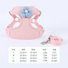 Coleira Peitoral com Guia Floral para Pet Desenho Animado Acessórios 3D Guia para Passeio de Cachorro Peitoral Anti-Fuga para Gato para Uso Externo