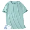 Nueva Camiseta de Malla de Seda Helada de Verano del Fabricante Original para Hombre con Cuello Redondo, Secado Rápido, Casual, de Manga Corta, Moderna, Cómoda y Transpirable