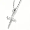 Estilo Hip-Hop Colgante de Cruz de Cobre y Circonita Cadena de Moda Europea y Americana Personalidad Accesorios Versátiles Venta al por Mayor