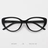 72347 nuevo marco de gafas retro artístico con forma de gato TR90 para miopía, marco de gafas liso de moda para mujer con graduación