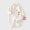 Macacão de bebê algodão puro primavera e outono bebê menina princesa quatro estações roupas recém-nascido mês roupas infantis escalada