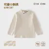 Ropa interior básica para niñas, ropa exterior elegante de primavera y otoño, ropa abrigadora para niños, tops para niños, camisetas, camisetas de manga larga con cuello redondo para niños