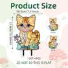 Una Variedad de Animalitos Lindos Nuevos, Gatos y Zorros, Inserciones Decorativas de Jardín para Patio de Plástico PVC, Inserciones para el Suelo, Accesorios Decorativos