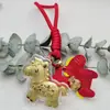 Oro Puro 999 Año del Caballo Modelo Nuevo Llavero "Hazte Rico al Instante" Serie de Regalos de San Valentín Correa para Teléfono Regalo de Año Nuevo