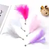 Caña de Juguete para Gatos con Palo Largo, Extensible en Cuatro Secciones 1.8m Cabezal de Plumas de Repuesto Extra Largo, Resistente a Mordeduras Suministros para Gatos y Gatitos