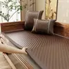 Cojines de Ratán Hielo Estilo Antiguo de Verano, Cojines de Sofá de Madera Maciza de Secuoya de Gama Alta, Esteras Refrigerantes Antideslizantes de Verano para Camas Luohan, Venta al por Mayor