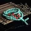 Fábrica Turquesa Turquesa del Tíbet Adornos del Tíbet Pulsera de 108 Cuentas de Buda Bucle de Cuentas de Buda de Turquesa Cabeza de Cera de Abeja