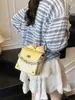 Bolso de Moda con Lazo, Bolso Cuadrado Pequeño para Mujer, Bolso de Hombro Estilo Coreano Sencillo Primavera/Verano 2026, Bolso de Cadena, Bolso Cruzado para Mujer