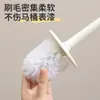Escova de Vaso Sanitário para Uso Doméstico, Sem Cantos Mortos, Montada na Parede, Sem Necessidade de Furar, Conjunto Dois em Um de Chão, Escova de Vaso Sanitário de Cerdas Macias para Vaso Sanitário Accovacciato com Cabeças Intercambiáveis