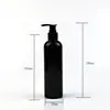 Fabricante en stock botella redonda de hombro de 250 ml con bomba de rosca botella de empaque cosmético botella de empaque de líquido botella vacía de PET