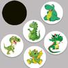 Bebo Calcomanía Termocrómica con Diseño de Dinosaurio de Dibujos Animados Calcomanía Termocrómica para Orinal Infantil Etiqueta para Orinal