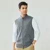 Lana pura de cabra otoño e invierno nuevo modelo hilo Yangzi de 16 cabos finamente hilado moda simple chaleco cálido de doble cremallera transfronterizo