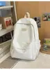 Mochila Acolchoada Estilo Floresta Névoa Verde Leite de Menta Verde Japonês Baixa Saturação Gentil Casual Versátil para Meninas
