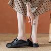 Zapatos para caminar multifuncionales con masaje de acupuntos para pies con vibración de energía magnética para personas mayores, mocasines planos de cuero nuevos de otoño para mujer