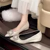 Zapatos de Mujer de Boca Baja 2025 Otoño Nuevo Estilo Zapatos Mary Jane con Pedrería Zapatos de Salón de Moda Zapatos de Salón Mary Jane Elegantes