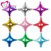 Globo de película de aluminio de estrella de cuatro puntas de 10 pulgadas decoración de fiesta de cumpleaños de bebé diseño de celebración de boda globo de estrella de cuatro puntas de 9 colores