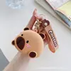 Bolsa de monedas popular de Capibara Llavero Cabeza de silicona Bolsa de almacenamiento para auriculares Bolso colgante Accesorios Regalos pequeños Al por mayor