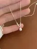 Collar de plata con perla en forma de gota estilo francés para mujer, nuevo modelo 2026, cadena de clavícula de nicho de alta gama, accesorio de moda y versátil