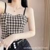 Camisola retro de moda para chica hot estilo Chanel adelgazante para exterior top pata de gallo top tubo interior ropa interior de mujer