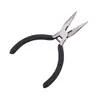 Alicates de Punta Fina y Pinzas de Corte Diagonal de 4.5 pulgadas con Mangos Recubiertos de Plástico, Pinzas Portátiles para Joyería DIY