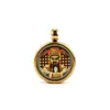 Pingente de Caixa Gawa Thangka dos Cinco Budas da Riqueza em Aço Inoxidável Mini Thangka Estilo Xizang 1,5cm