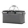 Cesta de Picnic para Exteriores con Tapa, Estuche Térmico Plegable Portátil de Gran Capacidad, Cesta Esencial para Picnic de Primavera