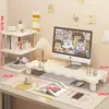 Bandeja para Teclado de Escritorio Base Elevadora de Monitor Soporte para Escritorio de Oficina Estante de Almacenamiento Elevador para Computadora de Escritorio