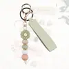 Nuevo Colgante Creativo de Juguete para Morder de Margarita de Dibujos Animados DIY, Llavero con Colgante de Bolso de Silicona con Cuentas Hecho a Mano