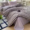 Conjunto de Quatro Peças com Gravata Borboleta de Algodão Lavado Estilo Gravata para Estudantes, Conjunto de Três Peças para Estudantes, Conjunto de Quatro Peças de Algodão Lavado para Dormitórios Estudantis