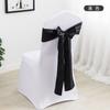 Decoración de Boda Adorno Caliente Cinta de Satén Cinta Decoración Flor en Respaldo de Silla Funda Elástica para Silla Lazo