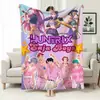 Manta de Sofá de Oficina Temática de Caza de Grupo Femenino de Kpop, Manta Estampada de Franela, Manta para Siesta de Mercancía Transfronteriza, Manta Cubierta