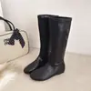 Botas Largas Elásticas Adelgazantes de Punta Redonda para Mujer, Nuevas de Otoño/Invierno 2026, Botas Altas Adelgazantes de Moda Retro con Temperamento