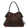 Bolso Tote de Gran Capacidad con Estampado de Leopardo para Mujer 2025 Invierno Nuevo de Moda Retro Moda Versátil Estilo Extranjero Bolso de Hombro Único