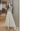 Calça Culotte Cor de Damasco em Seda de Gelo Estilo Yamamoto para Mulheres, Estilo Fino de Verão, Nova 2026, Cintura Alta, Caimento Fluido, Cropped, Perna Larga Solta para Figuras Baixas