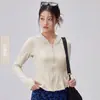 Ropa de Yoga para Mujer Petite Versátil Moda Fitness Top Manga Larga Estilo Primavera/Otoño Dobladillo Cola de Pescado Sudadera con Capucha