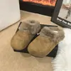 2026 Plataforma Exterior Pelo Birkenstock Sapatos Femininos Quente Retrô Outono Inverno Mais Veludo Slip-on Novo Chinelos de Algodão