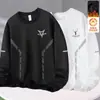 Sudadera con cuello redondo y estampado para hombre, nuevo producto de otoño e invierno, corte holgado, forro polar, manga larga, jersey, moderna, casual, camiseta básica versátil para hombres a la moda