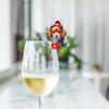Decoración de etiqueta para copa de vino de fiesta navideña transfronteriza TX, decoración acrílica de Papá Noel y ciervo, suministros al por mayor