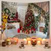 Tapeçaria de Natal Nórdica Árvore de Natal Neve Fundo para Fotos Pano para Pendurar Decoração de Festa de Natal Pano de Parede de Fundo