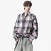 Camisa de Manga Larga Estilo Nuevo 2026 para Hombre, Informal Estilo Hong Kong Holgada Talla Grande Camisa de Manga Larga Impresa Tie-Dye Moderna