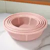 Cesta de Lavar Legumes para Cozinha Cesta Doméstica para Escorrer Frutas Cesta Redonda para Frutas Cesta de Escorrer para Pia Peneira de Plástico Cesta de Lavar Arroz