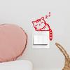 Novos adesivos de interruptor de quarto de gatinho adesivos de parede de comércio exterior atacado adesivos de parede 3d removíveis