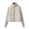 Comercio exterior transfronterizo ropa de mujer 2024 invierno Europa y Estados Unidos cuello alto manga larga punto costura acolchada de algodón chaqueta chaqueta 0518258