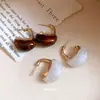Brincos femininos estilo retrô francês em formato de gota, novo modelo 2026, brincos de luxo leve de alta qualidade, brincos de nicho com design único