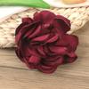 Direto da fábrica 7,5cm borda queimada camélia grampo de cabelo broche acessórios sapatos flor acessórios de cabelo flor de lapela flor feita à mão