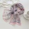 Novo Estilo Lenço Longo de Seda para Mulheres, Lenço de Chiffon 100% Seda de Amora, Versátil e de Alta Qualidade, Lenço de Primavera e Verão, Lenço de Pescoço, Echarpe