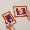 Mini Porta-Retrato Polaroid 3 polegadas Madeira Maciça Certificado de Casamento Porta Vazio para Pendurar na Parede Personalizável para Casais, Suporte para Exibição de Fotos de Bebê 6 polegadas