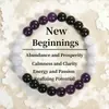Pulseras Populares de Cuentas Transfronterizas Temu y Shein, Amatista, Obsidiana, Piedra de Ángel Pulseras Hechas a Mano, Al por Mayor en Stock